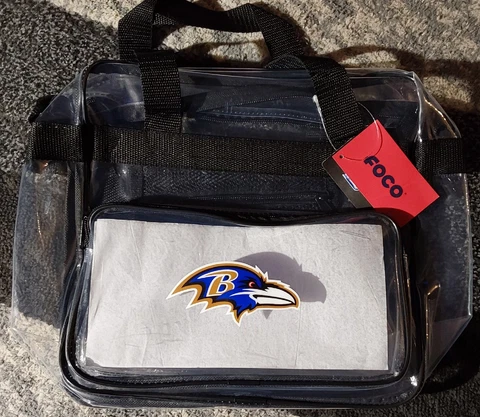 FOCO Baltimore Ravens NFL Clear HIGH END Messenger Bag NWT🔥🔥🔥 Cover