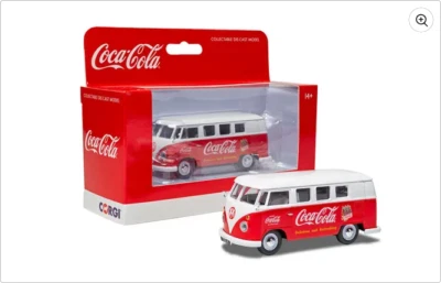 CORGI CLASSICS  CC02732 1:43 O GAUGE  COCA-COLA VOLKSWAGEN  EARLY 60's CAMPERVAN - Image 1 of 4