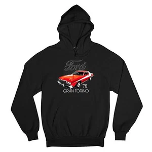 Ford '76 Gran Torino Sweatshirt 1976 American Muscle Car Licensed Hoodie - Picture 1 of 32