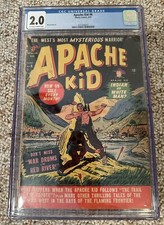 APACHE KID 6 CGC 2.0 PRE CODE INDIAN OR WHITE MAN? WAR DRUMS TIMELY COMICS 1951