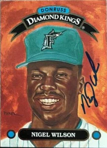 Nigel Wilson Autographed 1993 Donruss Diamond Kings #DK-27 - Picture 1 of 1