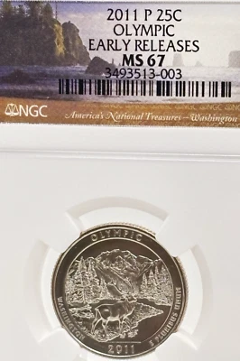 2011-P ATB 25C “Olympic” Early Releases” MS 67 #13365 - Image 1 of 4