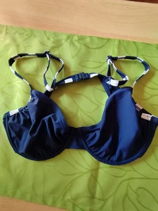 BIKINI Oberteil Desiree 44 C marine gestreift NEU - Bild 1 von 6