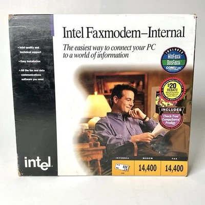 Intel 144i Fax modem - Internal PCFM7500W Vintage PC - Open Box  - Image 1 of 4