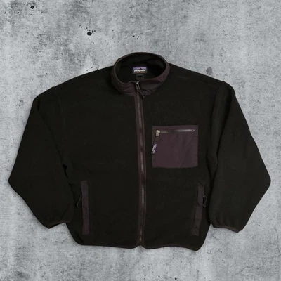 Chaqueta Suéter Patagonia Synchilla Polar Negra Cremallera Completa Para Mujer Talla Mediana Foto 1 de 4