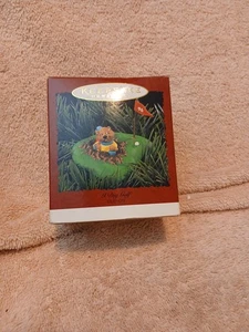 Hallmark Keepsake 1996 I Dig Golf Gopher Ornament Clip on Vintage Christmas - Picture 1 of 3