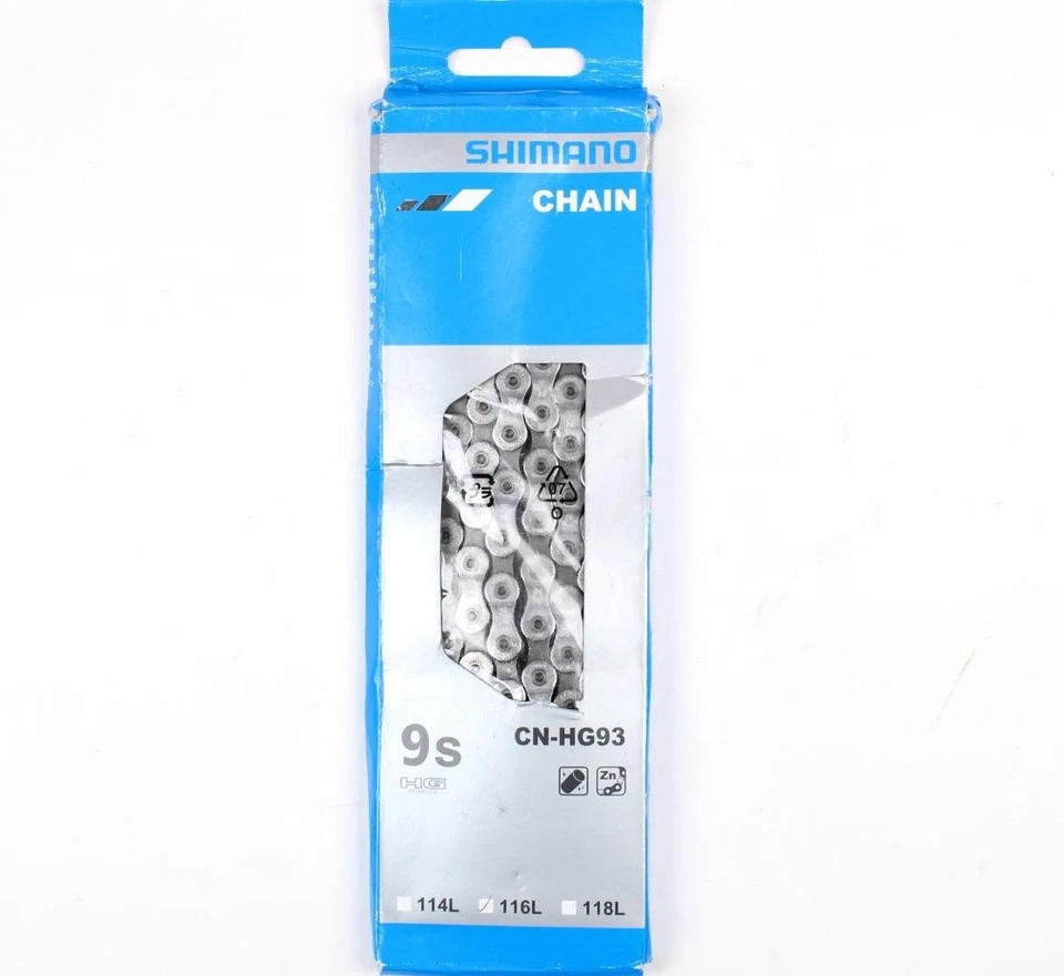Shimano CN-HG93 9-Speed Road / MTB Bicycle Chain 116L DAMAGED PACKAGING - Image 1 of 1