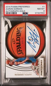 2014 Panini Preferred Aaron Gordon Rookie Gold Auto /10 - PSA 8 - Bild 1 von 2