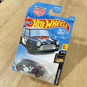 Hot Wheels 2017 #65 Urban Outlaw Morris Mini Dark Blue Nightburnerz 8/10 - Bild 1 von 5