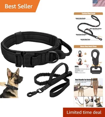 Juego de collar y correa táctica para perro Comfort-Fit con hebilla de liberación rápida, L Foto 1 de 4