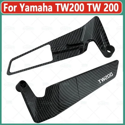 Black Adjustable Motorcycle Wind Wing Rear View Mirrors For Yamaha TW200 TW 200 - Image 1 of 4