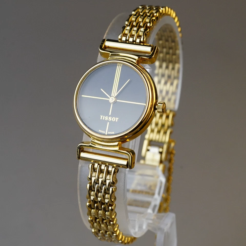 Tissot Quartz Wristwatch Women's  Gold 23mm  Vintage New Battery - image 1 of 4