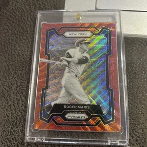 2024 Panini Prizm #235 ROGER MARIS Ruby Wave Prizm Parallel  New York Yankees - Picture 1 of 6