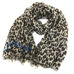 Louis Vuitton Etoile Leopard 70% Cashmere 30% Silk Stoles Shawls Scarf/8BF0639 - Imagen 1 de 8