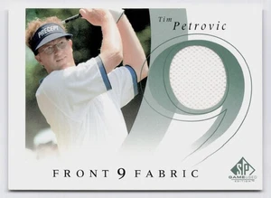 2002 Upper Deck SP Game Used Edition Front 9 Fabric Tim Petrovic #F9S-TP Golf - Picture 1 of 2