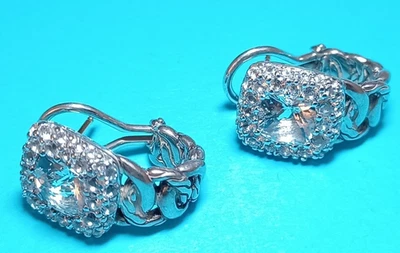 Pendientes John Hardy Topacio Blanco Batu Cierre Trasero, 72 Piedras, 13,22 gramos Foto 1 de 4