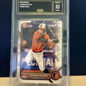 2022 Bowman Draft Jackson Holliday 1st Bowman Chrome GMA 10 Mint Orioles - Bild 1 von 2