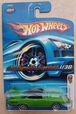 2006 Hot Wheels Faster Than Ever Green '70 Plymouth Superbird 1:64 H1 - Image 1 of 2