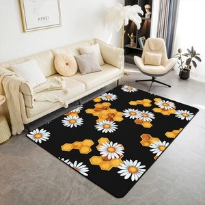 Honeycomb Living Room Rugs Area Rug 5x7 Hexagonal Decorative Carpet Geometric... - Picture 1 of 7