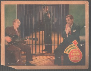 With Love and Kisses 11"x14" Lobby Card Pinky Tomlin Kenneth Thomson