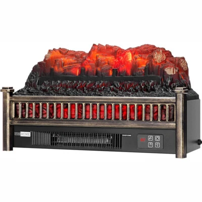 1400W 23" Electric Fireplace Insert Log Heater with Realistic Ember Bed & Remote - Image 1 of 4