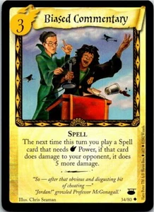 Tarjeta Harry Potter CCG Diagon Alley 34/80 comentario sesgado  - Imagen 1 de 1