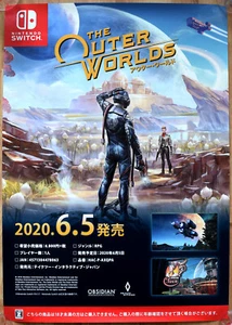 The Outer Worlds RARE Nintendo Switch 51.5cm x 73cm Japanese Promotional Poster - Picture 1 of 1