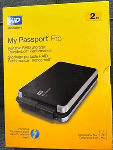 WD My Passport Pro Portable RAID Storage Thunderbolt Performance 2TB Brand-New - Picture 1 of 6