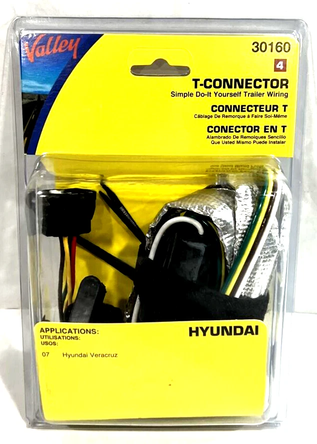 Kit de cableado de remolque Valley T-Connector 30160 para Hyundai Veracruz 07 Foto 1 de 4