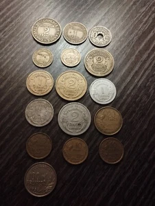 LOT 16 FRENCH COINS 1921-1954!!! - Picture 1 of 10