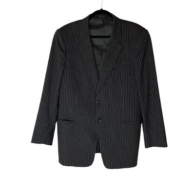 Blazer Traje Chaqueta 42 Armani Collezioni Negro Rayas Foto 1 de 4