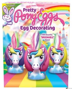 Easter Unlimited Pretty Pony Magical Unicorn Easter 65pc Egg Decorating Kit - Picture 1 of 1
