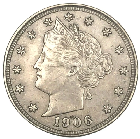 1906 Liberty V Nickel 5¢ US Coin Nickel  #321 Cover