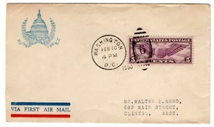 C12 Winged Globe 5c FDC 1930 Planty #7a Gorham - Picture 1 of 2