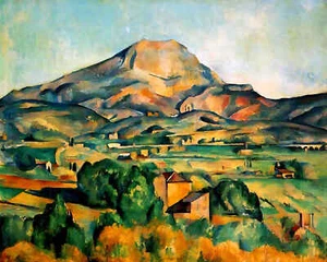 Mont Sainte-Victoire Gemälde von Paul Cezanne 8x10" Kunstdruck (Premiumdruck) - Bild 1 von 1