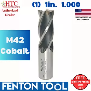 NUOVO QUINCO 1" COBALTO HTC END MILL 4 FLAUTI Finisher M42 USA endmill 1.0 4 flauti - Foto 1 di 12