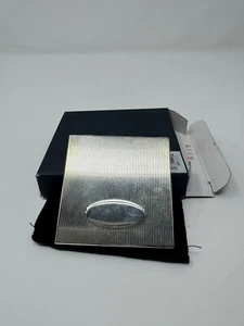 Specchio tascabile compatto quadrato argento borsa da viaggio trucco - Foto 1 di 5