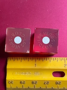 Par de dados rojos vintage de Las Vegas Club/D12 - Imagen 1 de 2