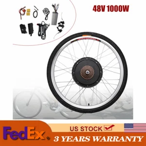 26" Rear Wheel Electric Bicycle Conversion Kit E-Bike Motor Hub Kit 1000W 48V - Picture 1 of 12