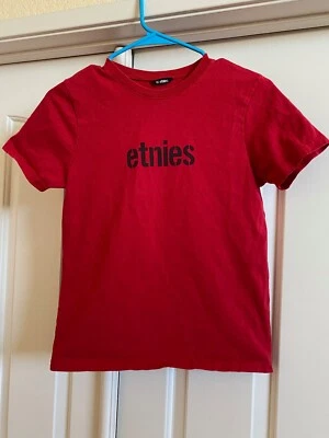 Vintage Etnies Tshirt Youth Medium Made in USA 2002 Y2K - Image 1 of 4