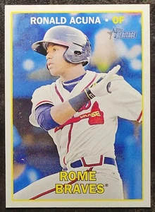 2016 Topps Heritage Minors #165 Ronald Acuna 1. zertifizierte ROOKIE-KARTE RC Braves - Bild 1 von 10