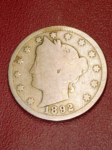 1892 Liberty V Nickel G+  (#V-96-02) Cover