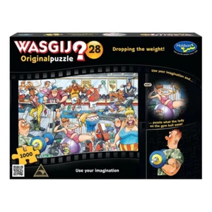 NEW Holdson 1000 piece Jigsaw Puzzles Wasgij Original #28 Dropping the Weight - Picture 1 of 1