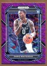 Dariq Whitehead 2023 Panini Prizm Draft Picks Prizms Purple Wave RC #25