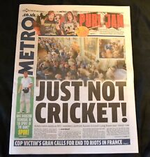 The UK Metro Newspaper 03/07/23 July 3rd 2023 Ashes Cheating Row England vs Oz