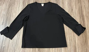 CHICO'S 1 Size Medium BLACK PEARL BUTTONS STRETCH - Picture 1 of 4