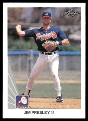 Jim Presley 1990 Leaf #277 Atlanta Braves - Image 1 of 2