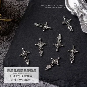 Gothic Punk Stil Legierungsnagel - Kunstteile Engel Skelett Kreuz Design Nägel 20 Stck. - Bild 1 von 27