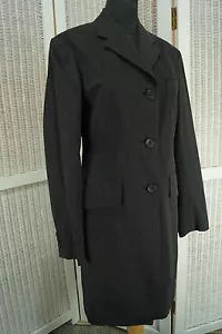 DRIES VAN NOTEN Coat Dress Longline Blazer EU38 M Grey Pinstripe Jacket NEW - Picture 1 of 7