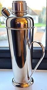 ANTIQUE COCKTAIL SHAKER SILVER PLATE LARGE TALL SIZE 2.1/4pt. P.H. VOGEL c.1920 - Picture 1 of 17